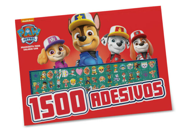 Patrulha Canina Prancheta para Colorir com 1500 Adesivos