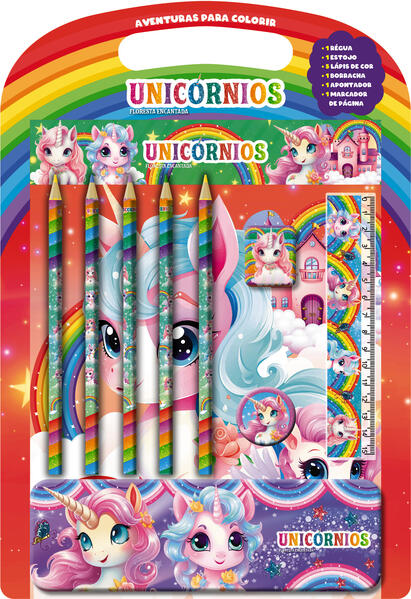 Unicórnios Aventuras para Colorir