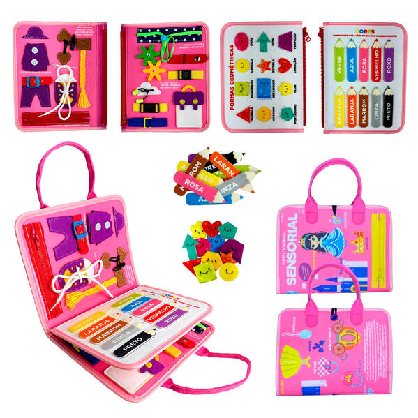 Livro Educativo Montessori: Meu Livrinho Sensorial Maleta Educativa - Princ