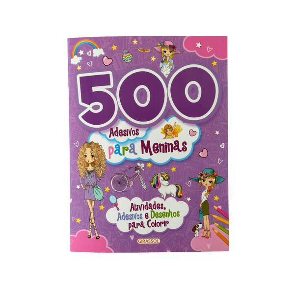 500 Adesivos para Meninas - Roxa